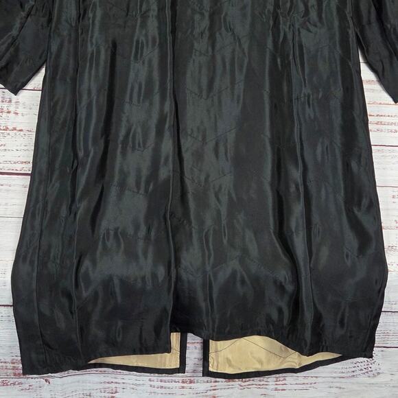 COS Black Satin Midi Turtleneck Dress Sz 12 Relaxed Fit Modern Luxury Minimalist - Picture 6 of 16